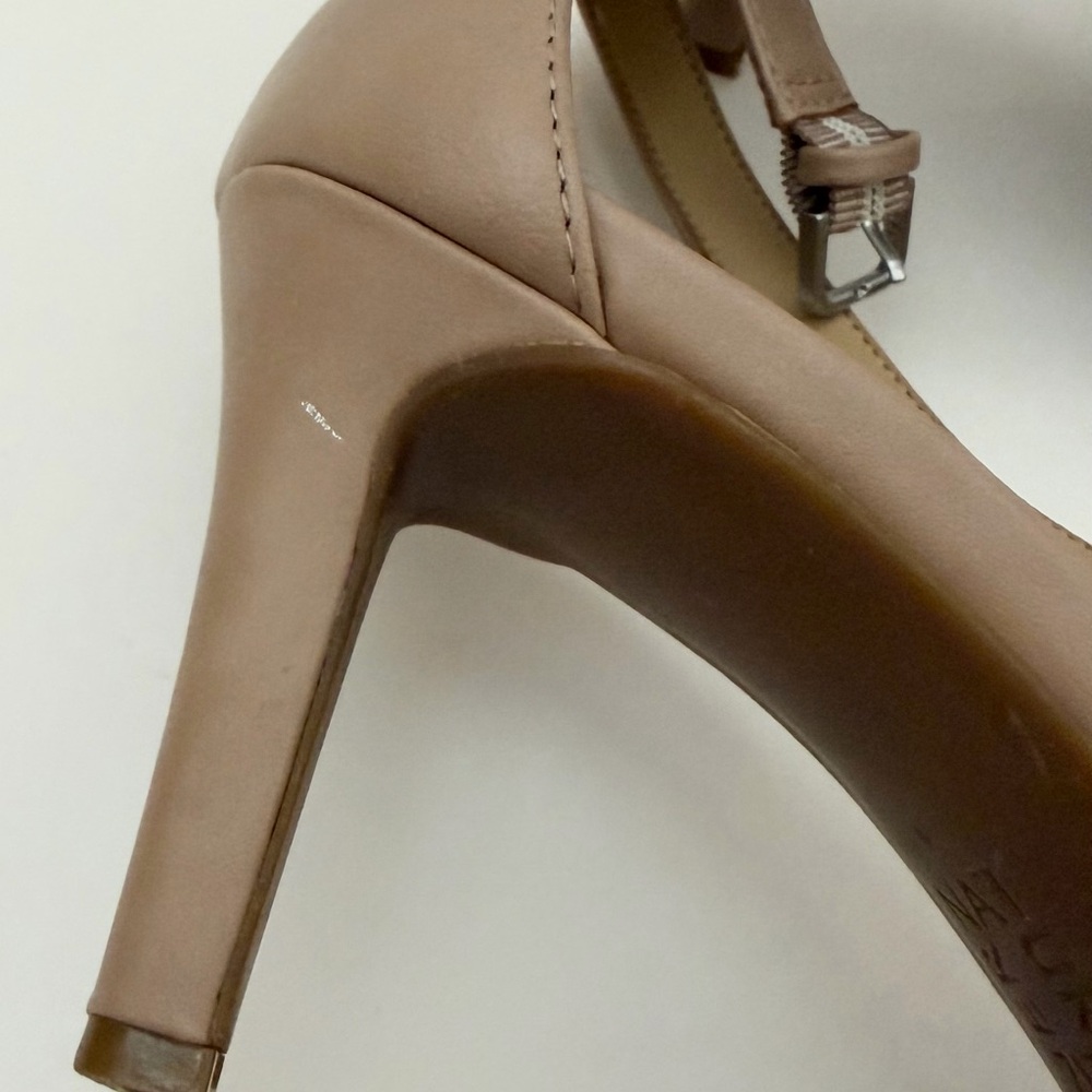 Naturalizer Nude Strappy Heels | LEAH Ankle Strap Sandals | Size 8M - Picture 4 of 11